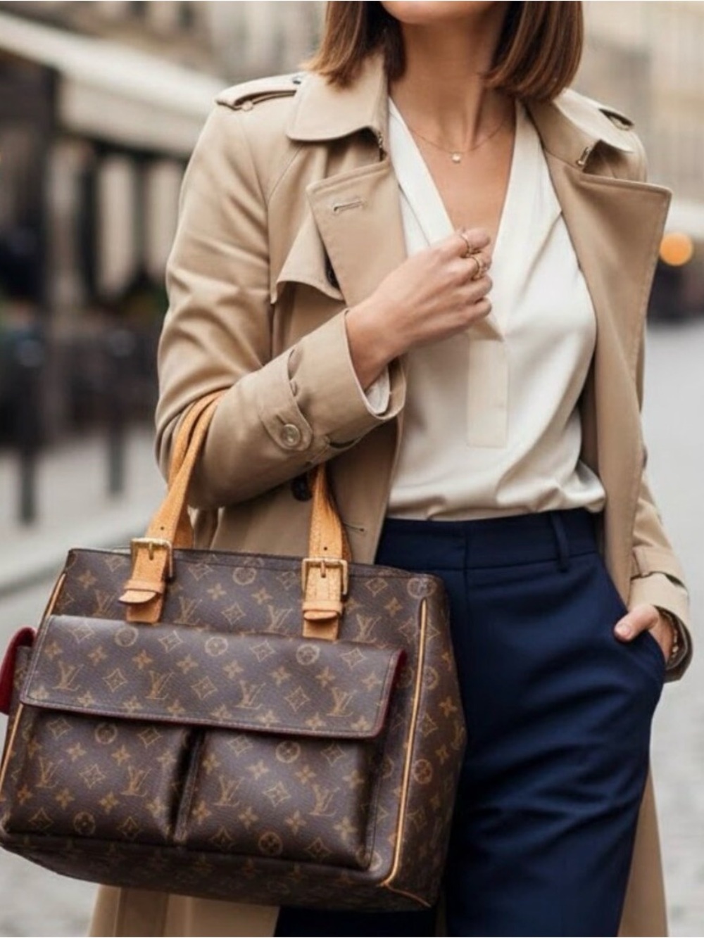 Louis Vuitton Multipli Cité Canvas Shoulder Bag (preowned)